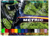 METRIC CENTURY Cycling Head Tube Set Fork Frame Decal Cycling Bicycle Cyclist Bike